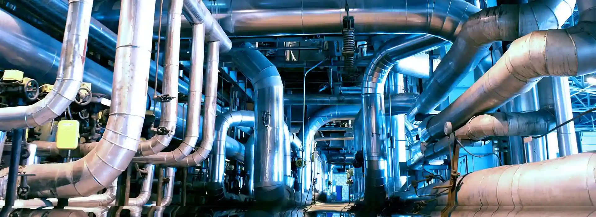 Modern industrial piping and production facility